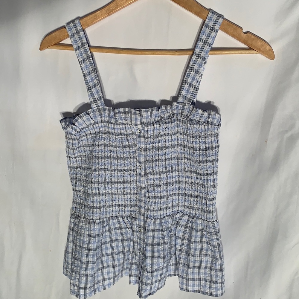 Forever 21 Srunched Ruffle Babydoll Tank Top